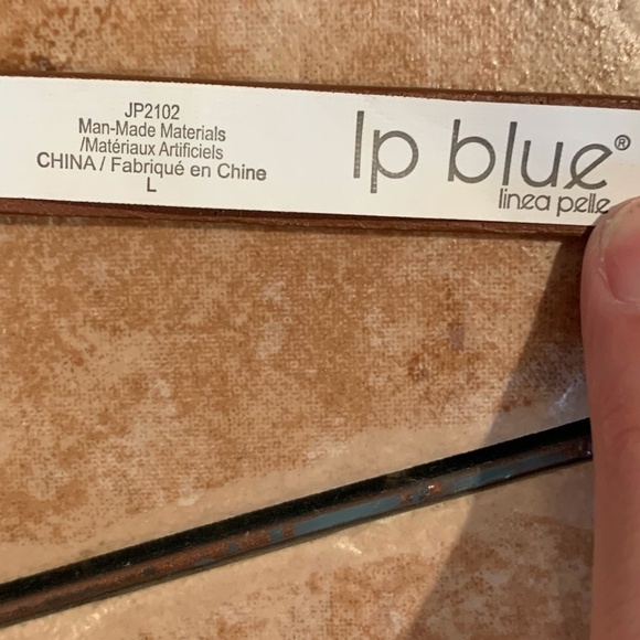 LP Linea Pelle Blue 2 Pack Belts Large NEW - Picture 4 of 5